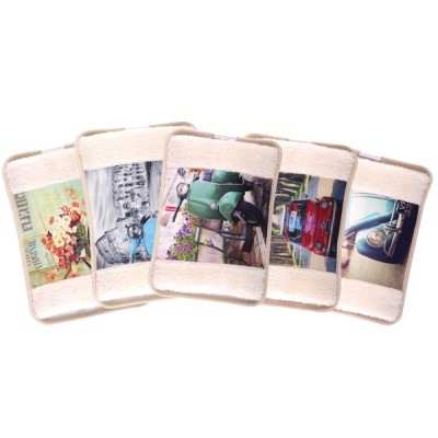 Borsa acqua calda elettrica con tasca per mani cm. 28x19 vari disegni