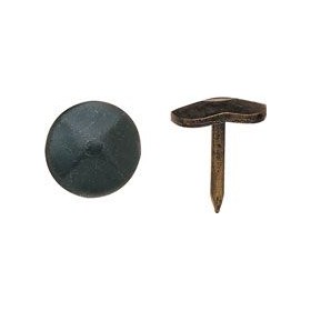 Borchia ferro battuto in ottone,ferro antico 20mm. cod.65002.02000.27