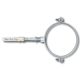 Collare tondo in acciaio zincato c/vite e tassello 10x50 80mm (bs.2pz)