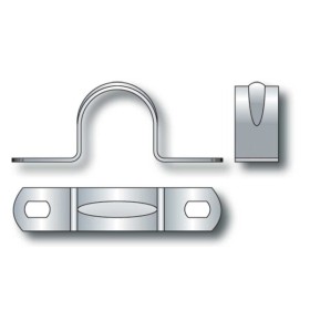 Cavallotto a due fori in acciaio zincato misura cavo 40mm (pz.50)