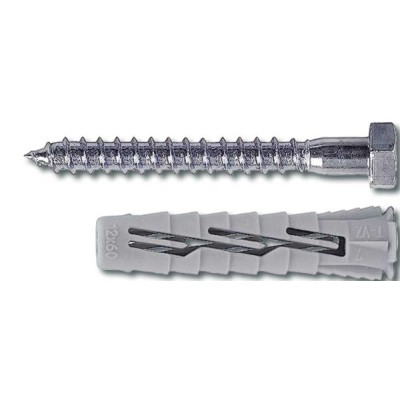 Tassello universale in nylon c/vite testa esagonale mm.14x70 (pz.50)