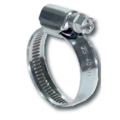 Fascetta metallica stringitubo in acciaio mm.140/160 banda 12mm(pz.10)