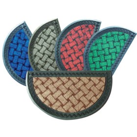 Tappeto Zerbino greca cm.40x60 semiovale, colori assortiti