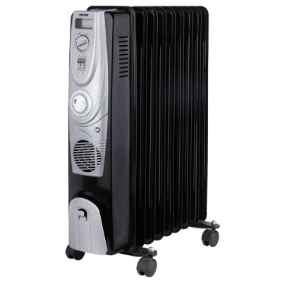 Radiatore olio 9 elementi turboventilato con timer 2400w