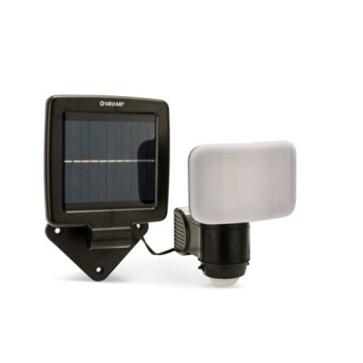 Faretto led ricarica solare pannello deportato 400 lumen nero mod.Cruz