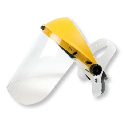 Visiera protettiva regolabile con schermo in policarbonato