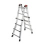 Scala telescopica alluminio 5+5 pioli 150 Kg