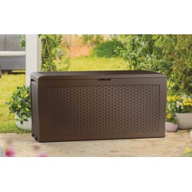 Baule samoa keter in resina port.seduta 150kg cm.116x45x57h marrone