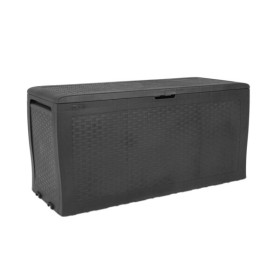 Baule samoa keter in resina port.seduta 150kg cm.116x45x57h grafite