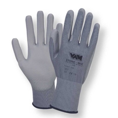 Guanti poliestere/nitrile grigio areato tg.8 - M