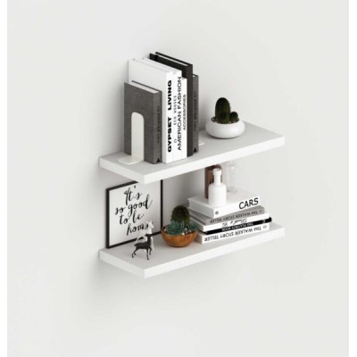 Coppia mensole bianco frassinato Laundry