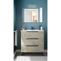 Mobile bagno Lea 80x45x86h Rovere Alaska e grigio antracite