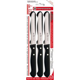 Coltelli da tavola set da 6 pezzi inox manico chiodato nero