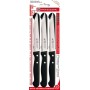 Coltelli da bistecca set da 6 pezzi inox manico chiodato nero