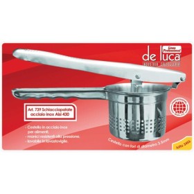 Schiacciapatate con cestello in acciaio inox