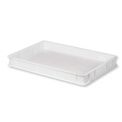 Cassetta impilabile sovrapponibile cm.60x40x7h bianca