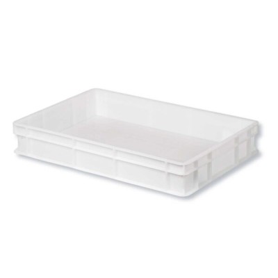 Cassetta impilabile sovrapponibile cm.60x40x10h bianca