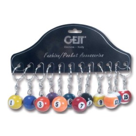 Cartella 12 portachiavi billiard palla biliardo
