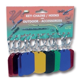 Cartella 12 piastrine Metal con anello colori assortiti