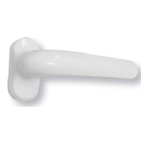 Coppia maniglie per infissi in alluminio bianco RAL 9010