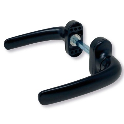 Coppia maniglie per infissi in alluminio nero