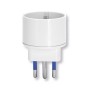 Adattatore 1 Via 10A Schuko Bianco