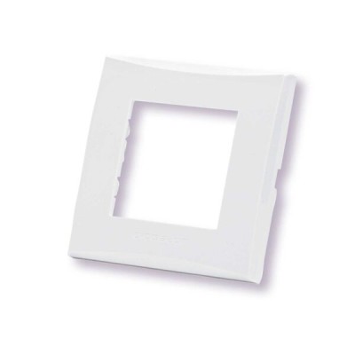 Placca 2 moduli bianco serie Plana