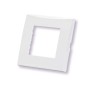 Placca 2 moduli bianco serie Plana