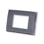 Placca 3 moduli grigio serie Plana