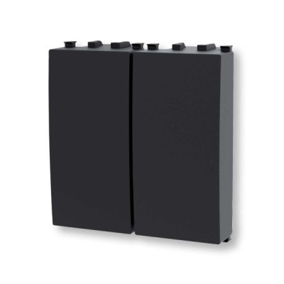 Tappo copriforo doppio nero Serie Plana