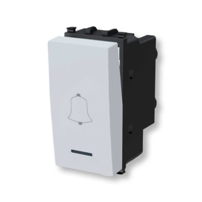 Pulsante Campanello bianco Serie Plana