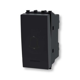 Pulsante Campanello nero Serie Plana