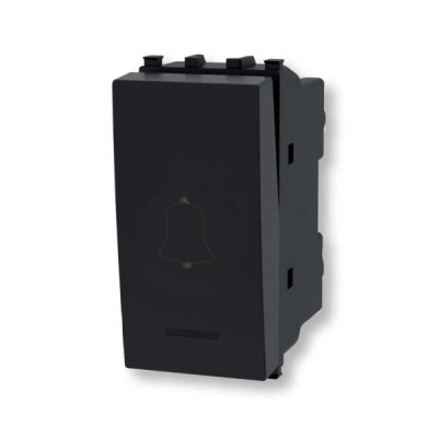 Pulsante Campanello nero Serie Plana