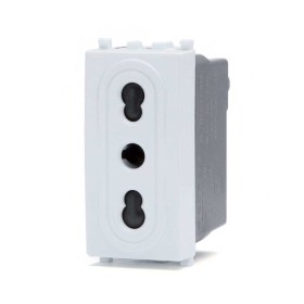 Presa P17/11 bianco Serie Plana