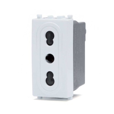 Presa P17/11 bianco Serie Plana