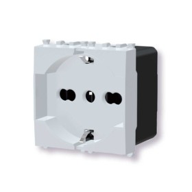 Presa Schuko bianco Serie Plana