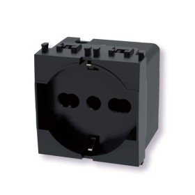 Presa Schuko nero Serie Plana