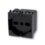 Presa Schuko nero Serie Plana