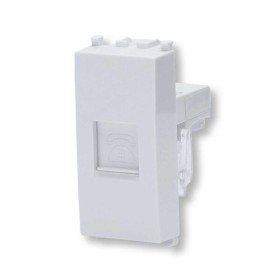 Presa telefonica bianco Serie Plana