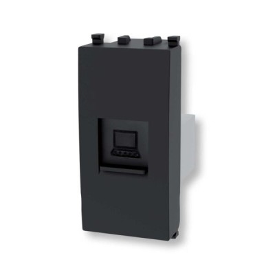 Presa Ethernet nero Serie Plana