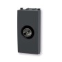 Presa antenna TV (maschio) nero Serie Plana