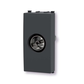 Presa antenna TV (femmina) nero Serie Plana