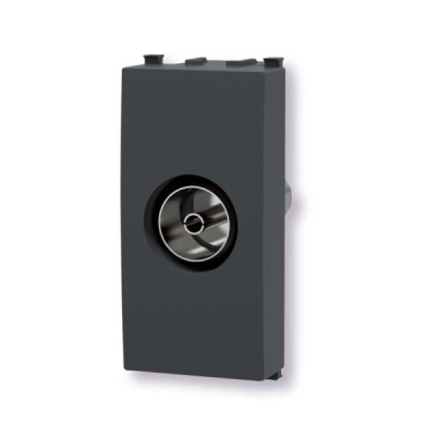 Presa antenna TV (femmina) nero Serie Plana