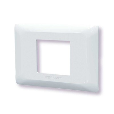 Placca 2 moduli bianco serie Matix