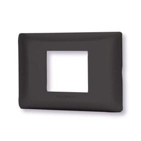 Placca 2 moduli nero serie Matix