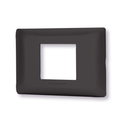 Placca 2 moduli nero serie Matix
