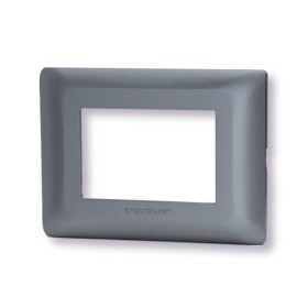 Placca 3 moduli grigio serie Matix