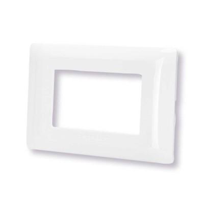 Placca 3 moduli bianco serie Matix