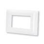 Placca 3 moduli bianco serie Matix