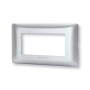 Placca 4 moduli argento serie Matix